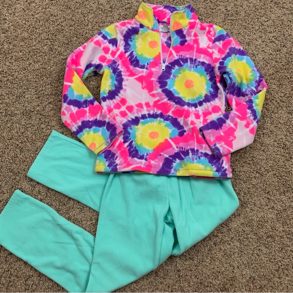 Place Tie Dye Fleece Pullover and Pant Set